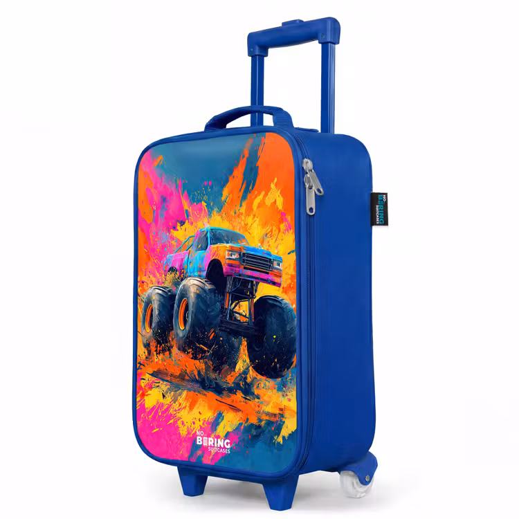 Kinderkoffer Blau - Monstertruck - Farbspritzer - Bunt - Explosion — 7