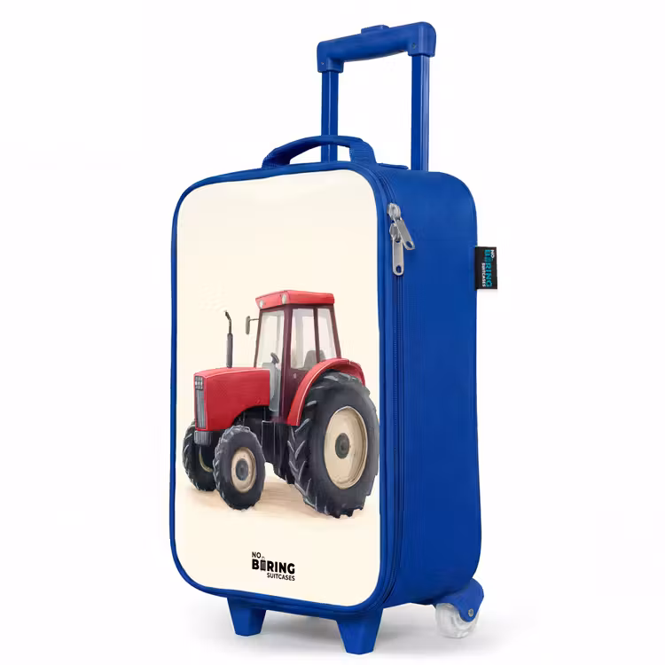 Kinderkoffer Blau - Traktor - Signiert - Rot — 7