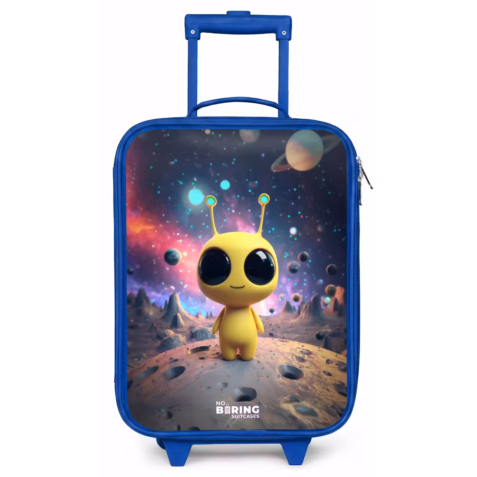 Kinderkoffer Blau - Fröhlicher kleiner Außerirdischer — 1