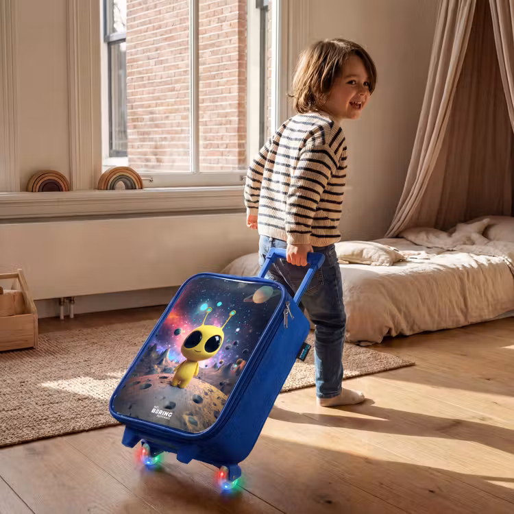 Kinderkoffer Blau - Fröhlicher kleiner Außerirdischer — 3