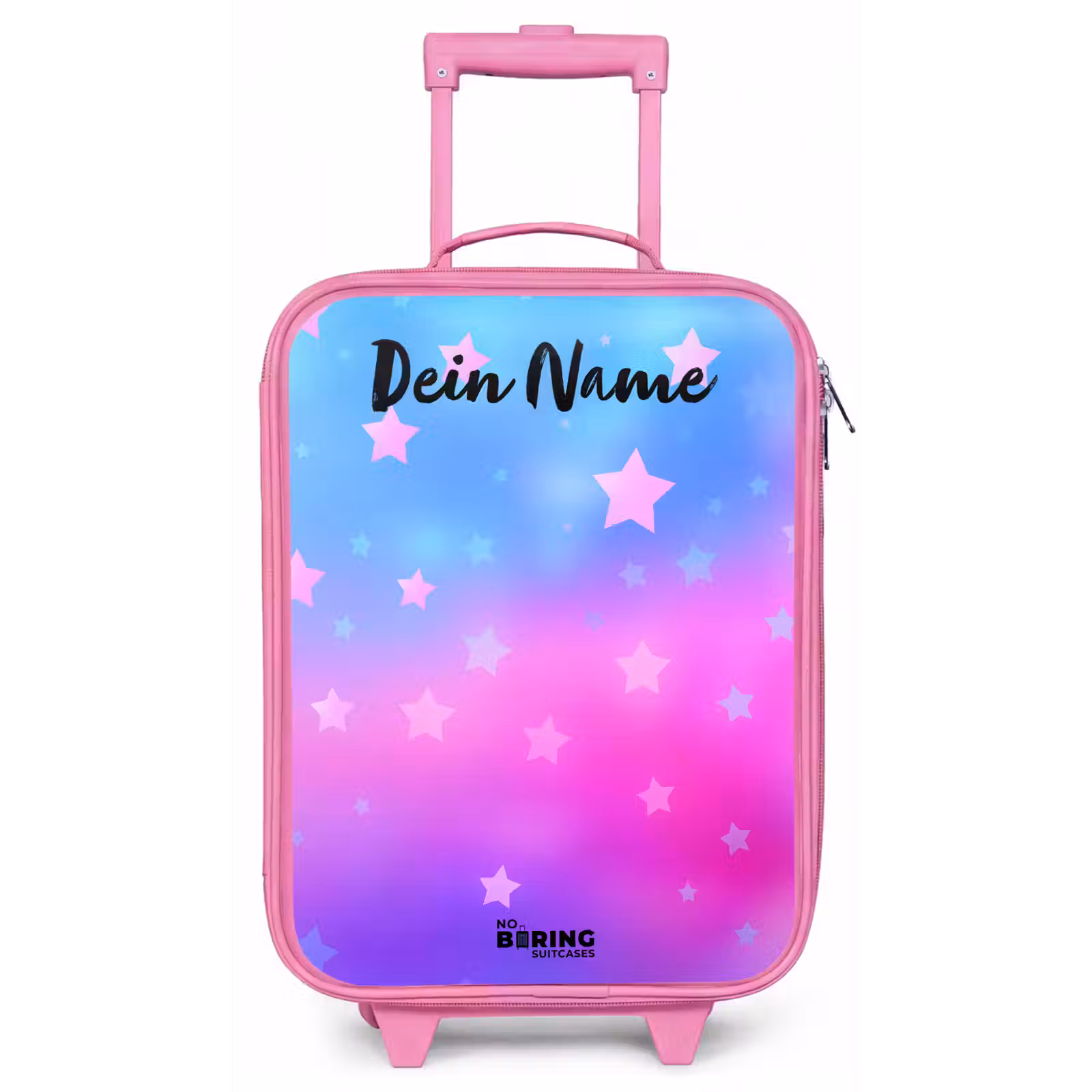 Kinderkoffer Rosa mit Name - Sterne - Rosa - Blau — 1