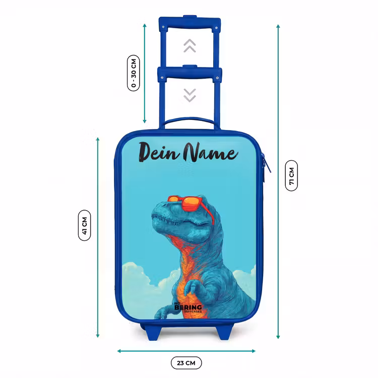 Kinderkoffer Blau mit Name - Dino - Sonnenbrille - Blau — 6