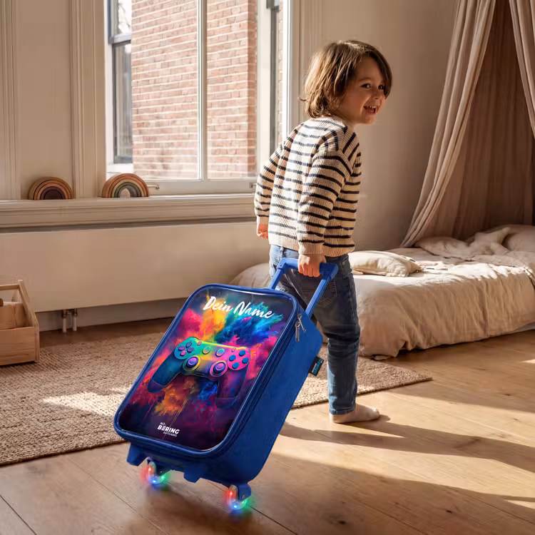 Kinderkoffer Blau mit Name - Spiel - Controller - Bunt - Explosion — 3