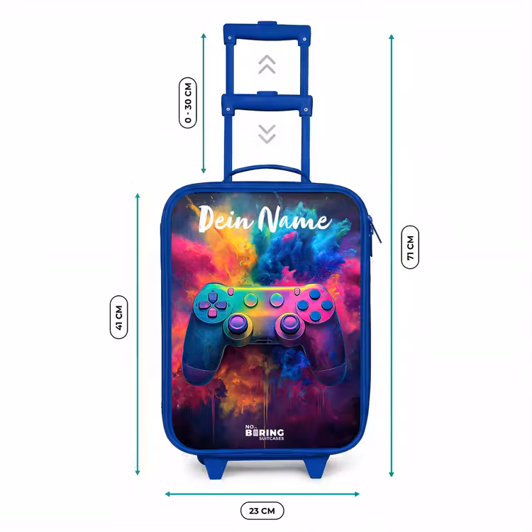 Kinderkoffer Blau mit Name - Spiel - Controller - Bunt - Explosion — 6