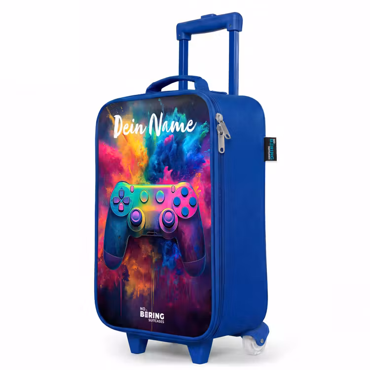 Kinderkoffer Blau mit Name - Spiel - Controller - Bunt - Explosion — 7