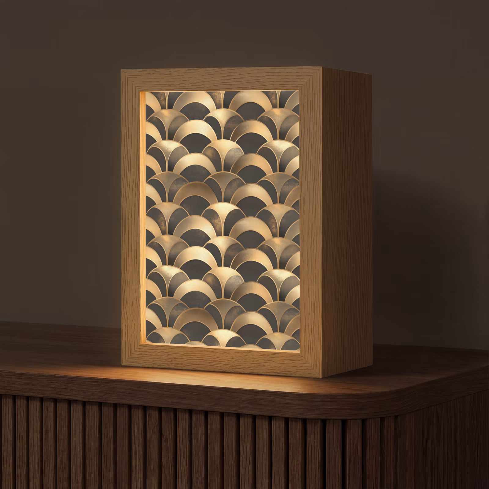 Tischlampe - Skalen - Textur - Gold — 1