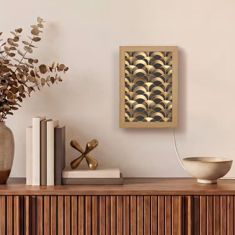 Tischlampe - Skalen - Textur - Gold — 4