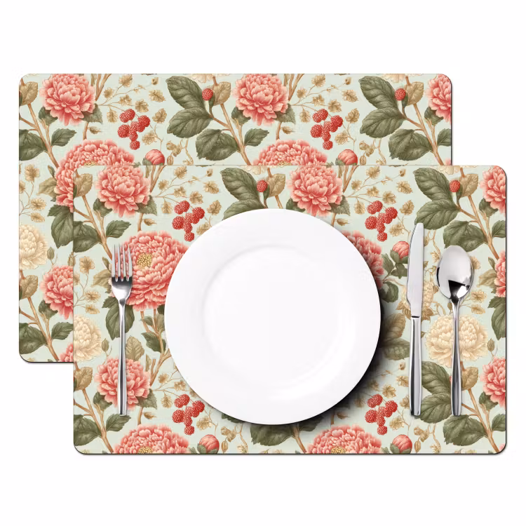 Tischset - 6 Stück - Klassisch - Botanisch - Mehrfarbig — 2