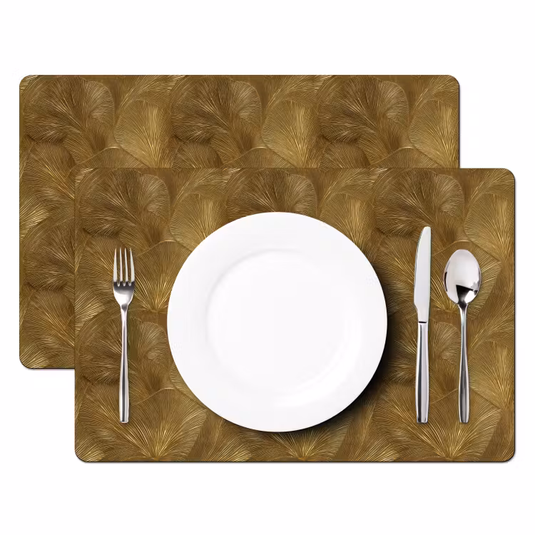 Tischset - 6 Stück - Organisch - Linien - Gold — 2