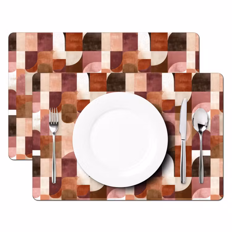 Tischset - 6 Stück - Geometrie - Modern - Retro — 2
