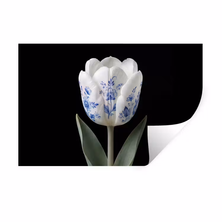 Wandtattoo – Tulpe - Muster - Blau — 1