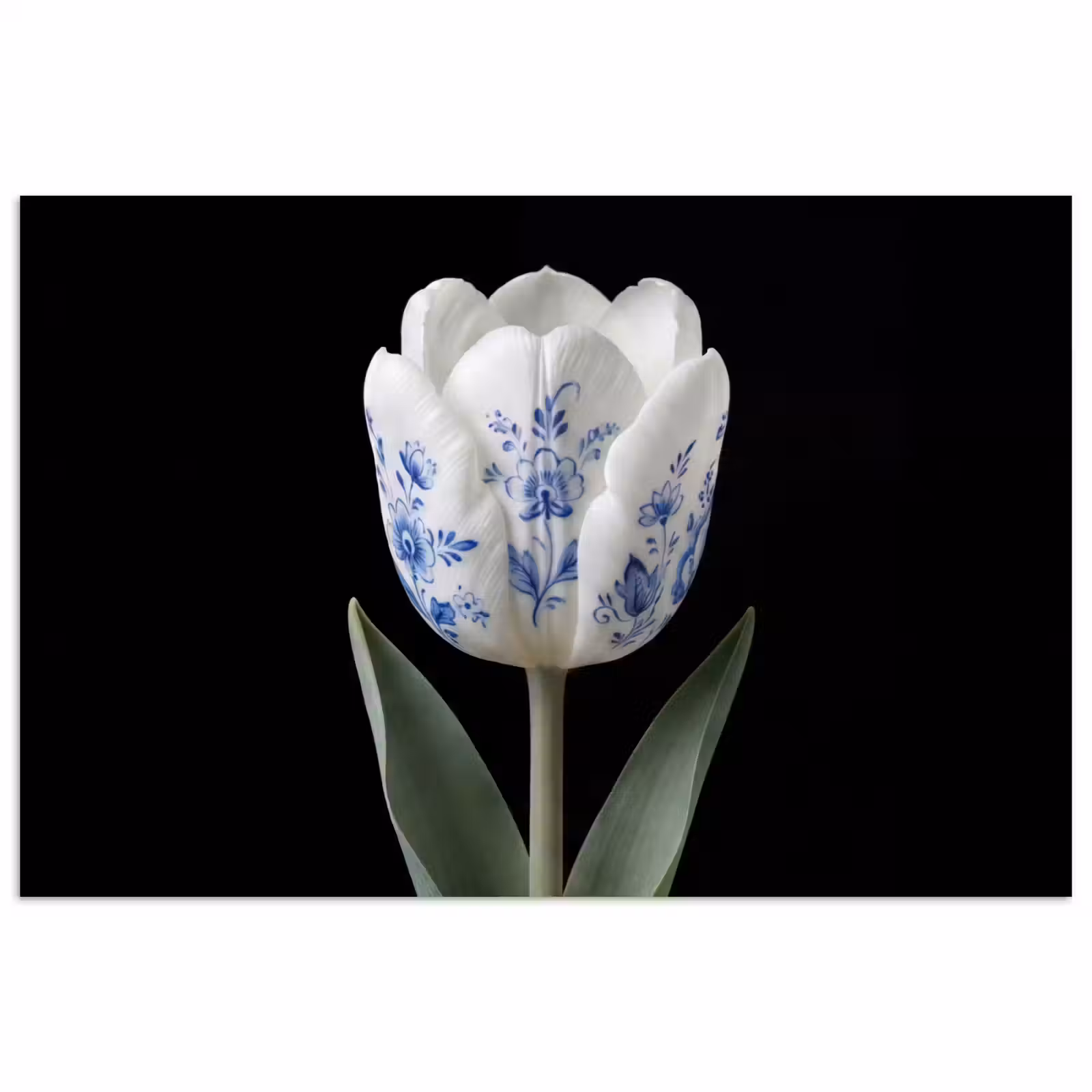 Poster - Tulpe - Muster - Blau — 1