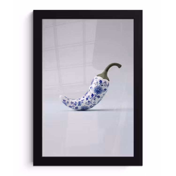 Bilder mit Rahmen - Chilischote - Keramik - Blau — 1