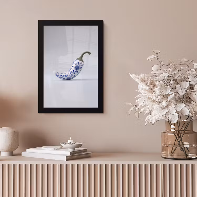 Bilder mit Rahmen - Chilischote - Keramik - Blau — 4