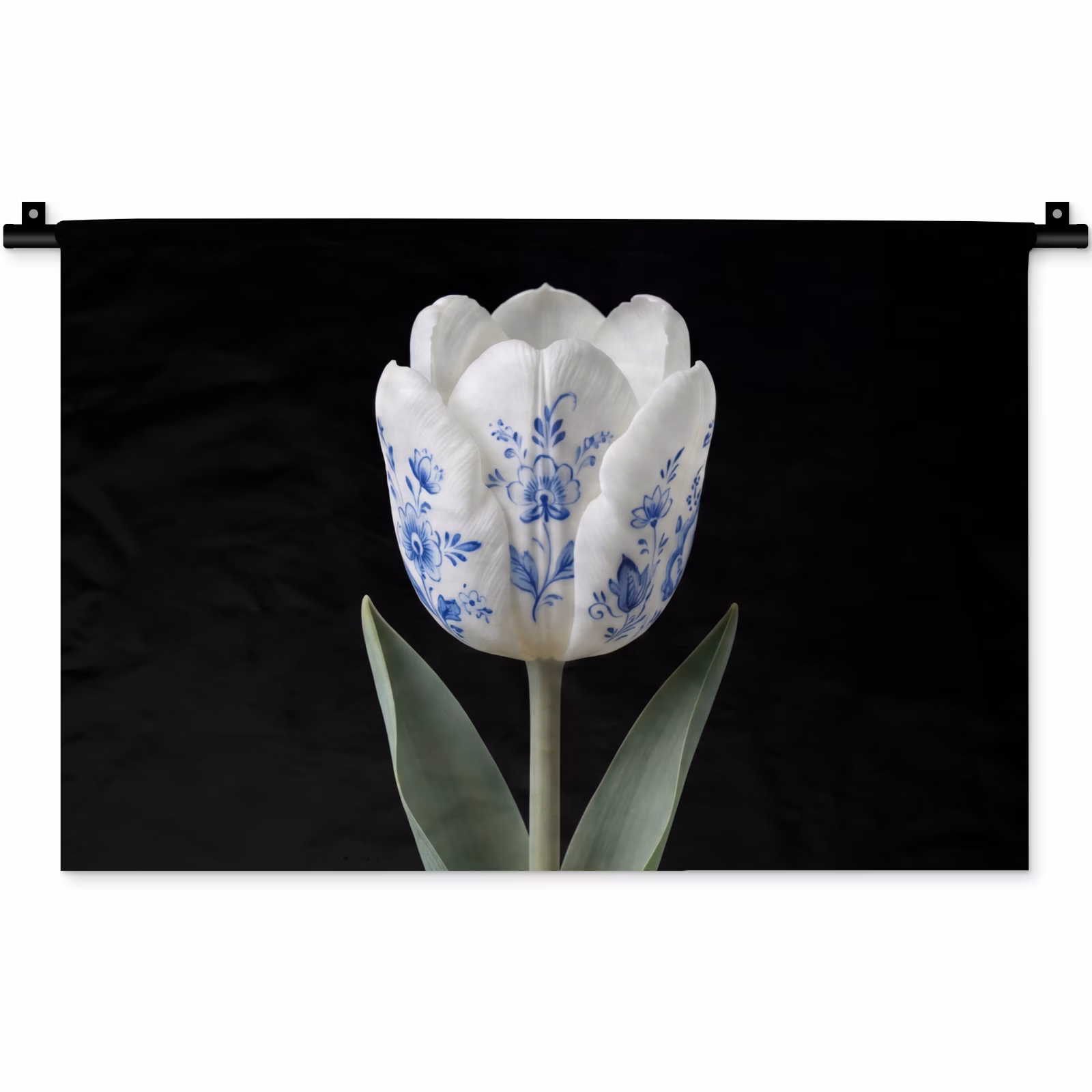 Wandteppich - Tulpe - Muster - Blau — 1
