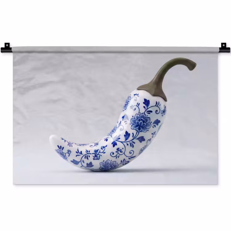 Wandteppich - Chilischote - Keramik - Blau — 1