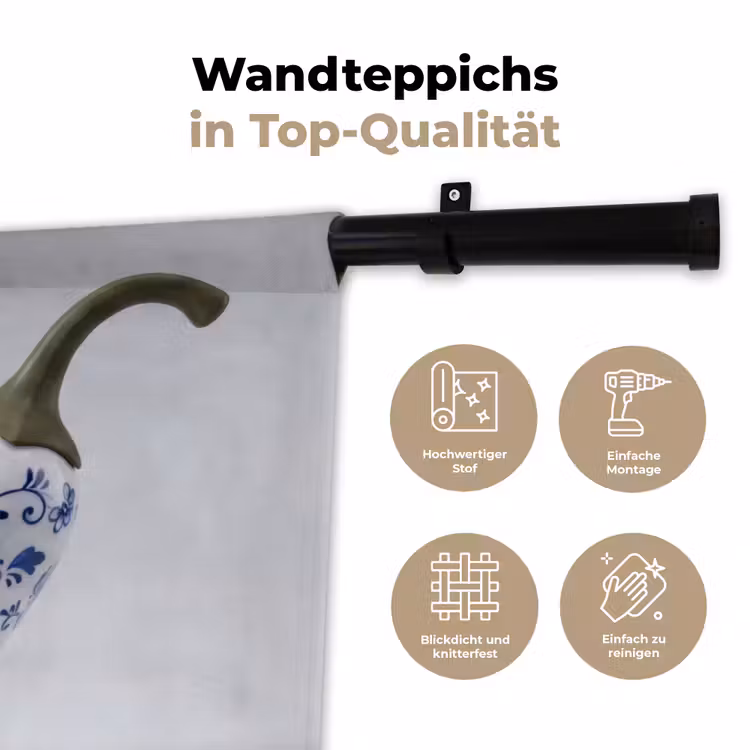 Wandteppich - Chilischote - Keramik - Blau — 7