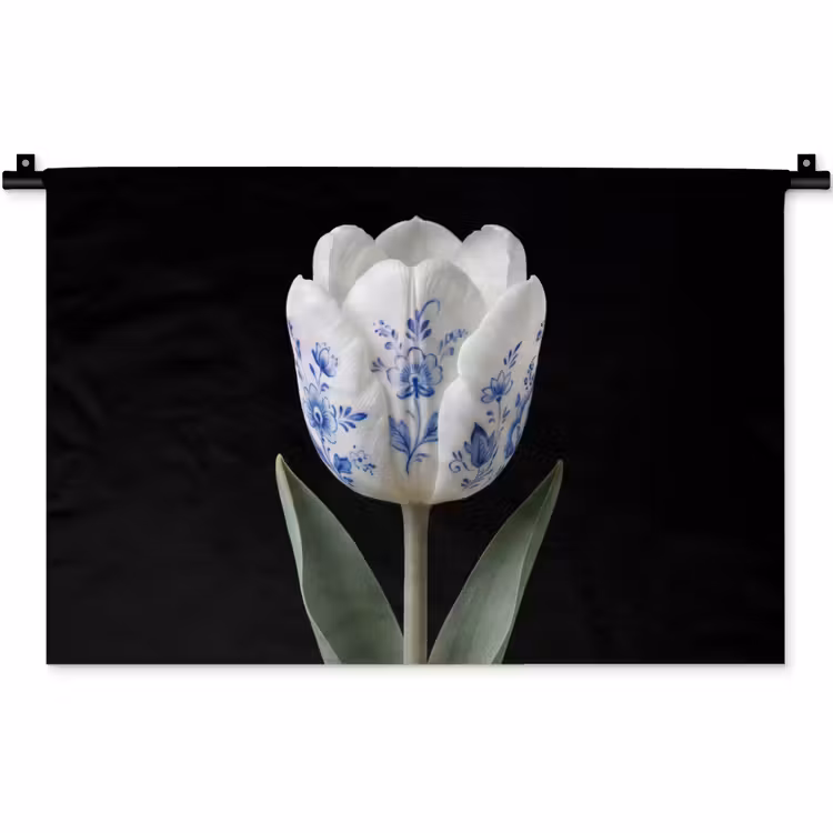 Wandteppich - Tulpe - Muster - Blau — 1