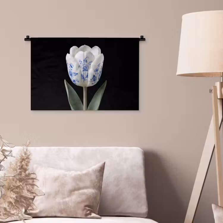 Wandteppich - Tulpe - Muster - Blau — 2