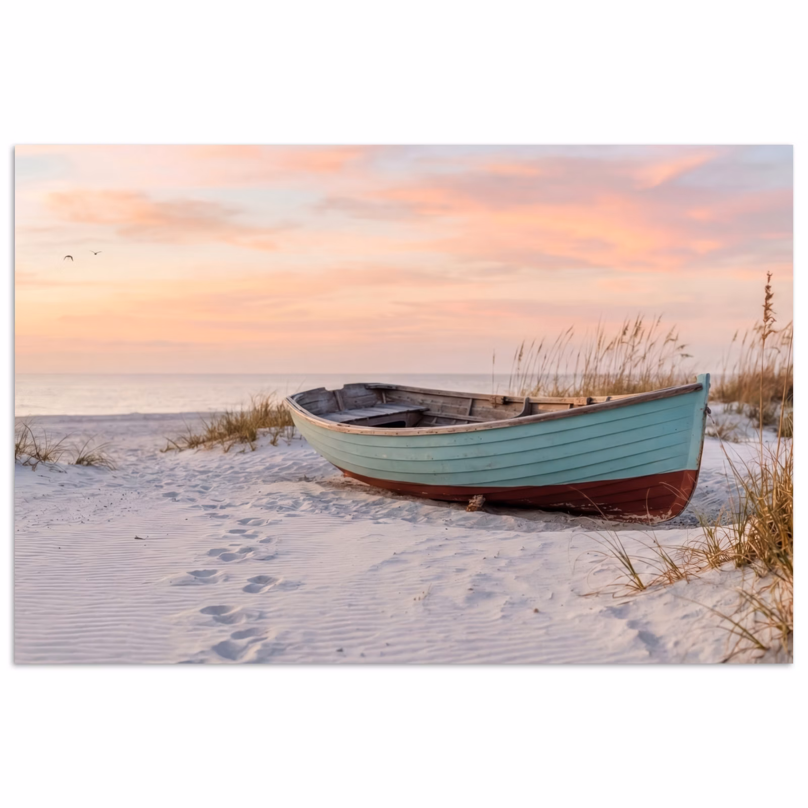 Poster - Rustikal - Ruderboot - Sandstrand — 1
