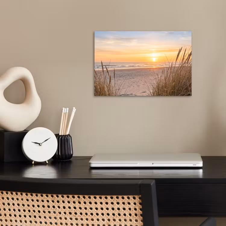 Poster - Sonnenuntergang - Dünen - Meer — 2