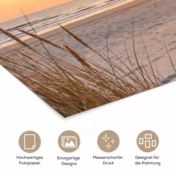 Poster - Sonnenuntergang - Dünen - Meer — 5