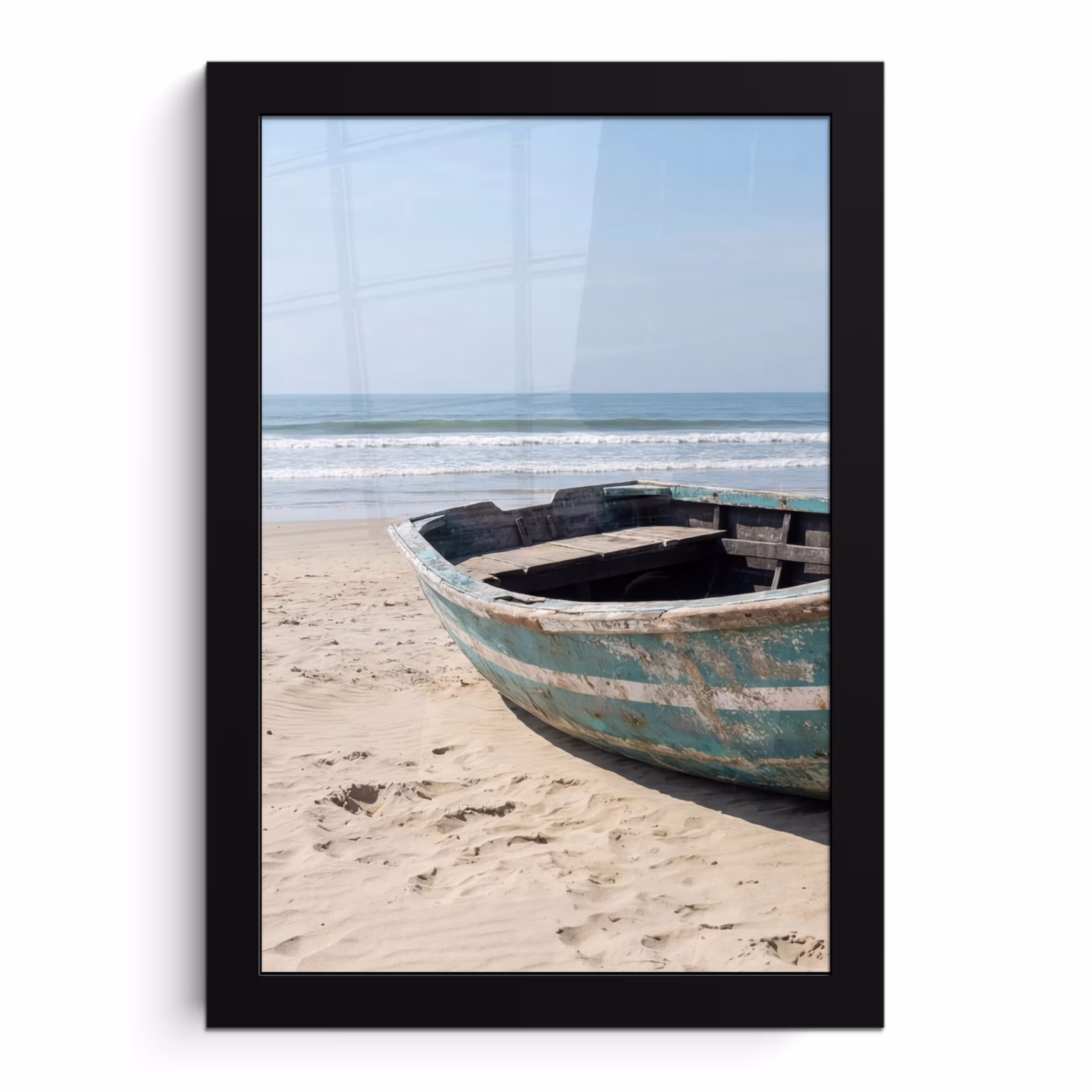Bilder mit Rahmen - Boot - Sandstrand - Meer — 1