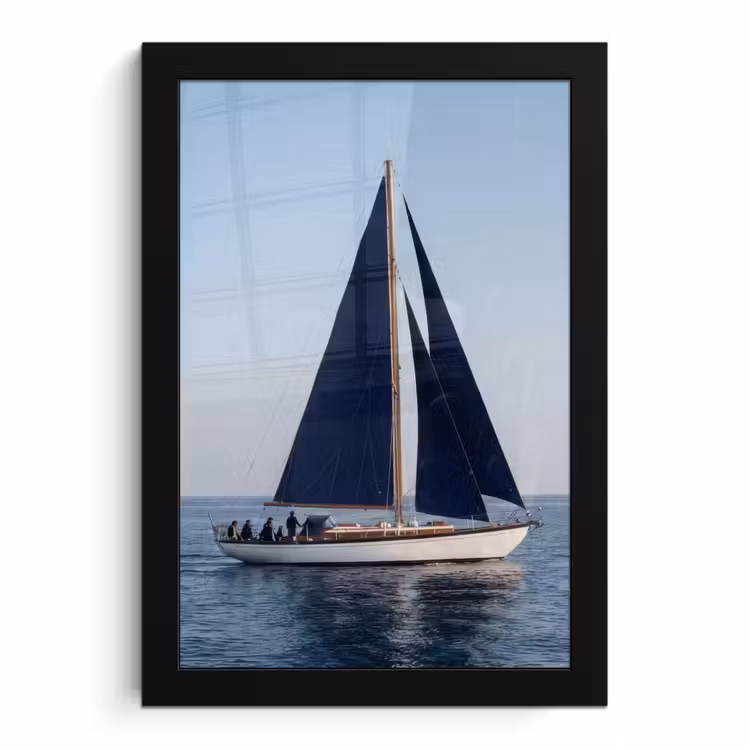Bilder mit Rahmen - Segelboot - Meer - Blau — 1