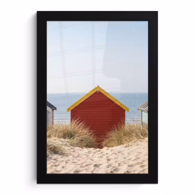 Bilder mit Rahmen - Strand - Ferienhäuser - Farbenfroh - Dünen — 1