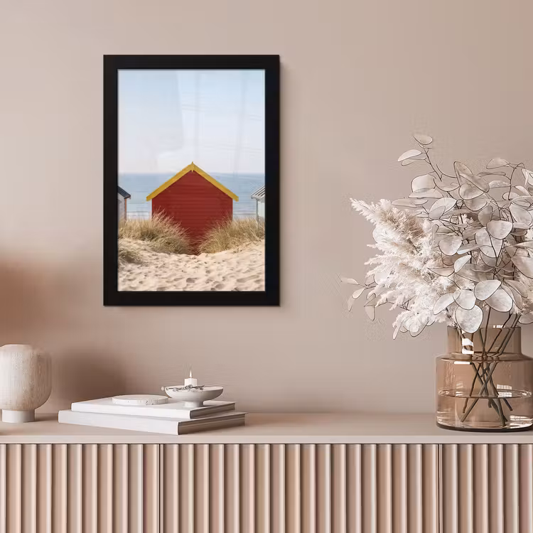 Bilder mit Rahmen - Strand - Ferienhäuser - Farbenfroh - Dünen — 4