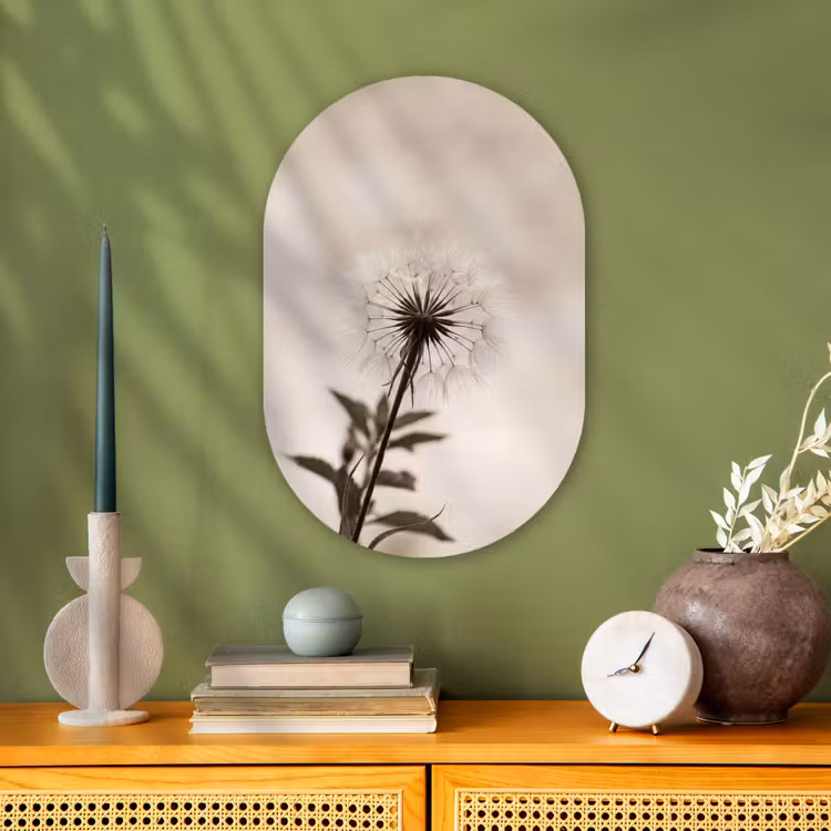 Forexbild Oval - Pusteblume - Minimalistisch - Weiß — 3