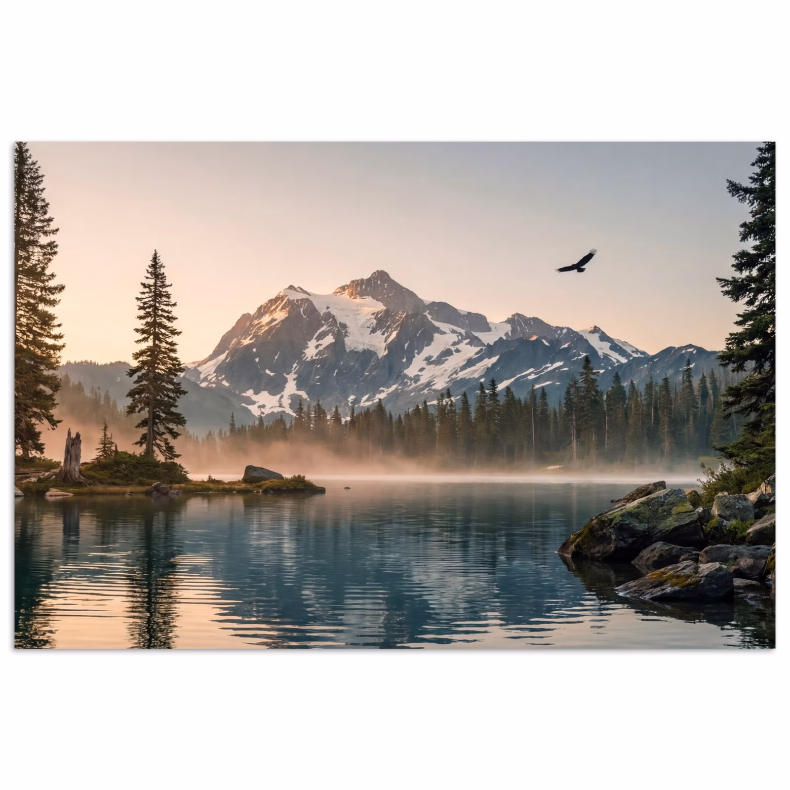 Poster - Berge - Wasser - Bäume — 1