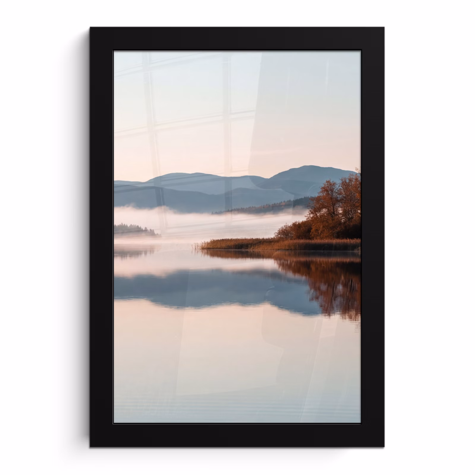 Bilder mit Rahmen - Wasser - Bäume - Nebelschicht — 1