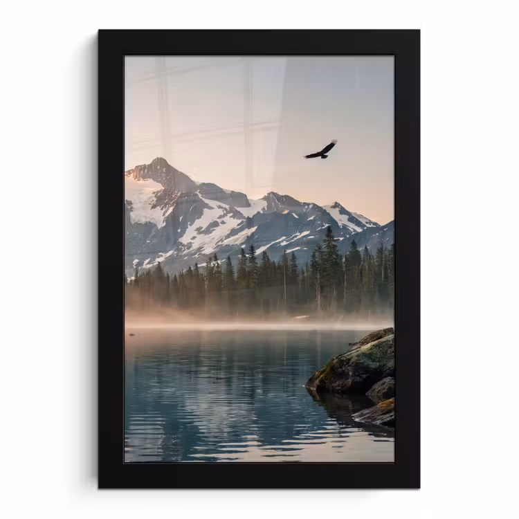 Bilder mit Rahmen - Berge - Wasser - Bäume — 1