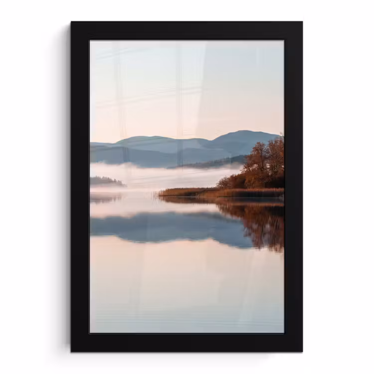 Bilder mit Rahmen - Wasser - Bäume - Nebelschicht — 1