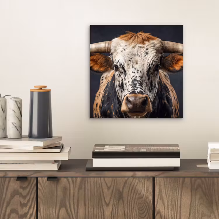 Alu-Dibond-Bild - Taurus - Farbenfroh - Hörner — 2