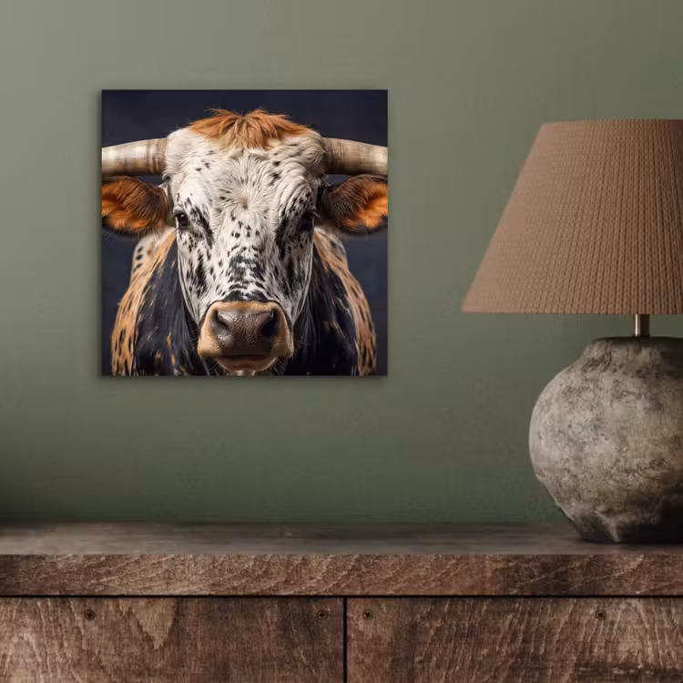 Alu-Dibond-Bild - Taurus - Farbenfroh - Hörner — 3