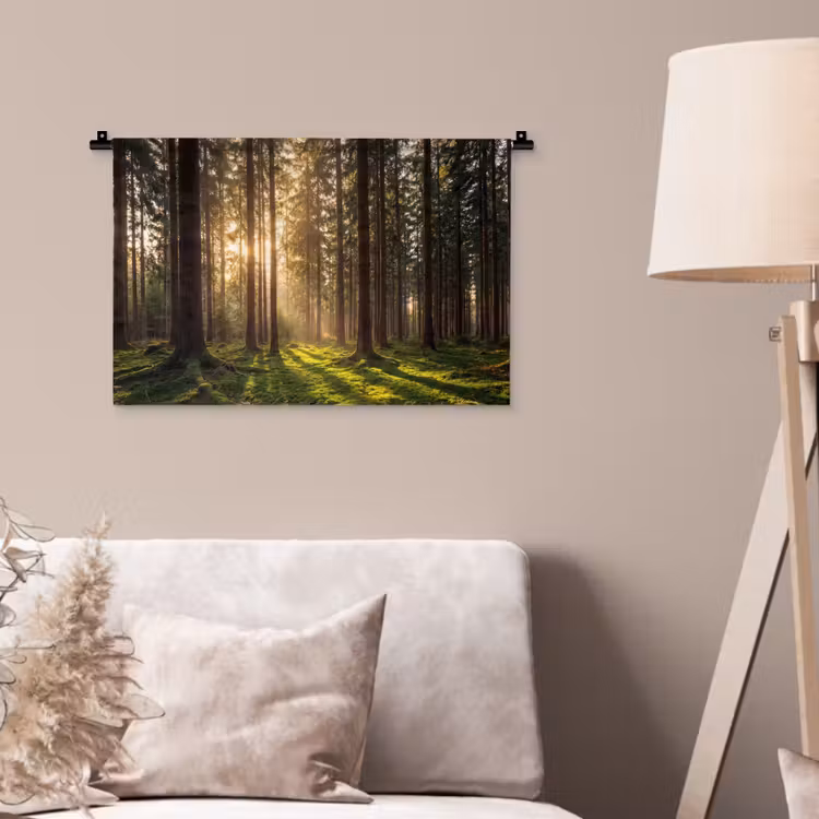 Wandteppich - Wald - Gras - Sonnenlicht — 2