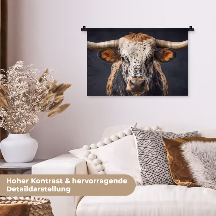 Wandteppich - Taurus - Farbenfroh - Hörner — 6
