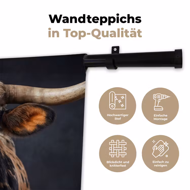 Wandteppich - Taurus - Farbenfroh - Hörner — 7