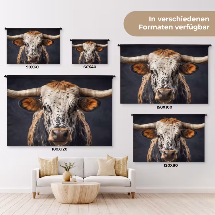 Wandteppich - Taurus - Farbenfroh - Hörner — 8