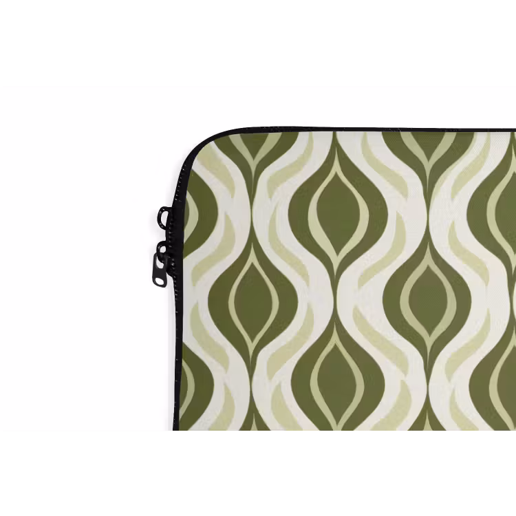Laptop hülle - Muster - Retro - Grün — 5