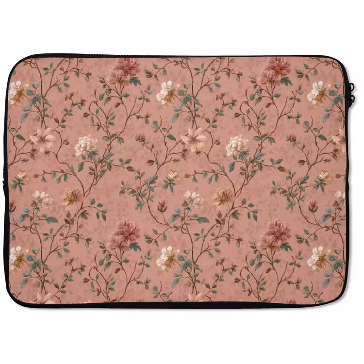 Laptop hülle - Botanisch - Blumen - Rosa — 1