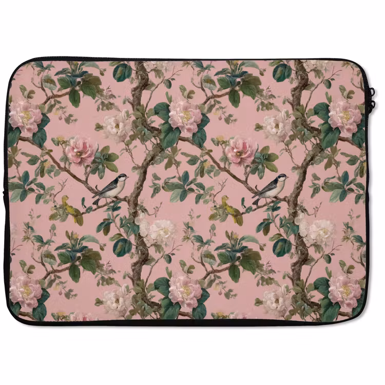 Laptop hülle - Pfingstrosen - Botanisch - Vogel — 1