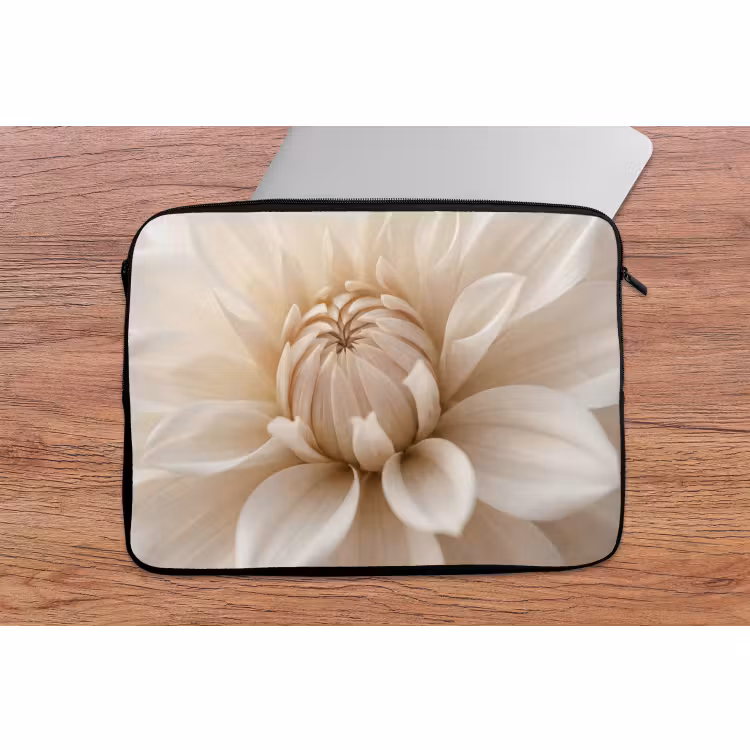 Laptop hülle - Blume - Dahlie - Weiß — 2