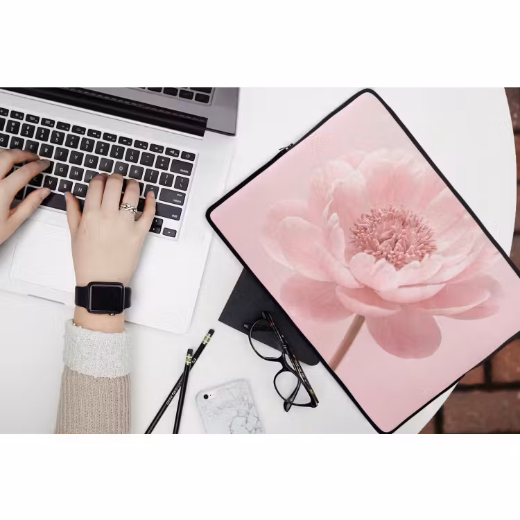Laptop hülle - Blume - Pfingstrose - Rosa — 3