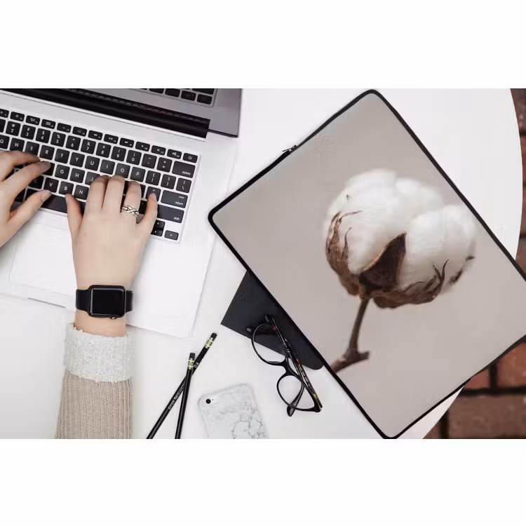 Laptop hülle - Wattebausch - Minimalistisch - Weiß — 3