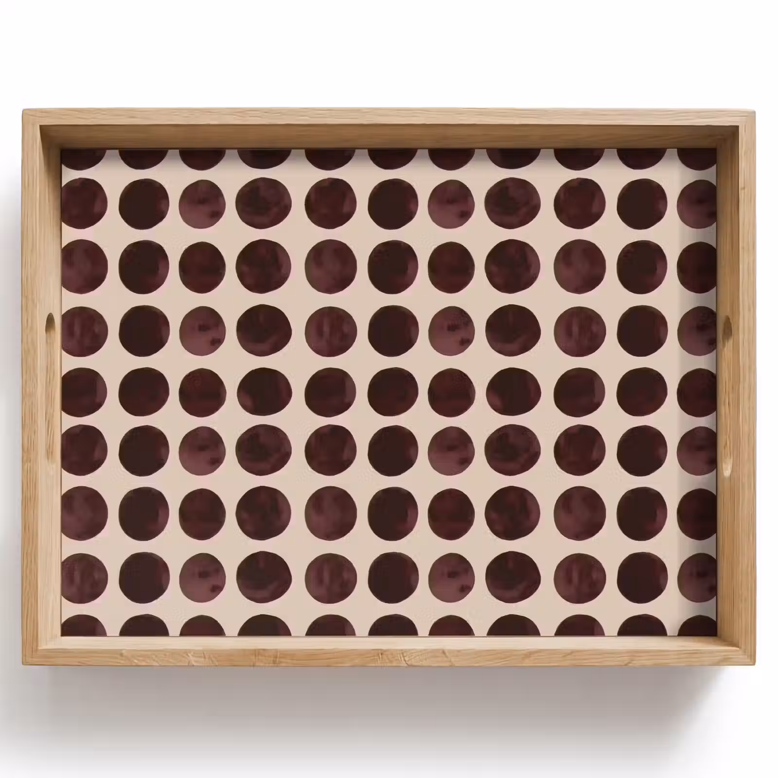 Tablett - Polka dots - Muster - Braun — 1