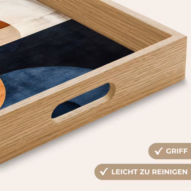 Tablett - Abstrakt - Formen - Dunkelblau — 5