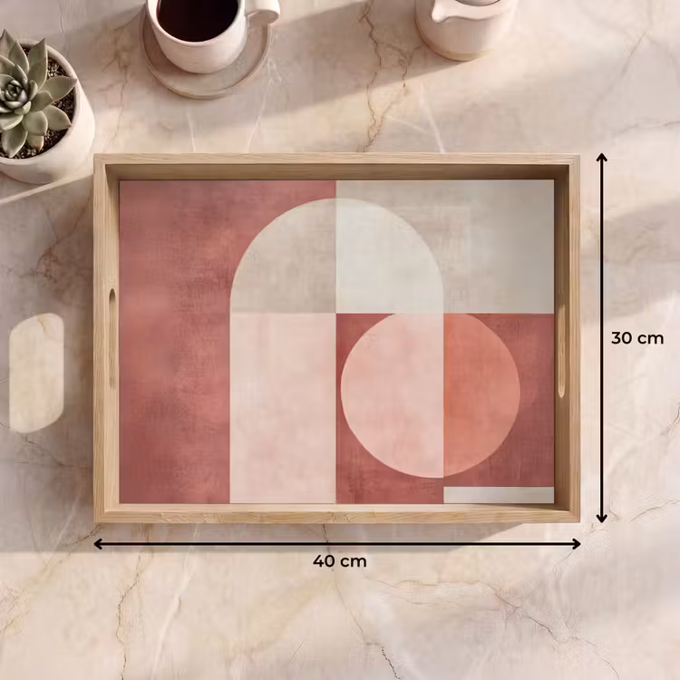 Tablett - Figuren - Abstrakt - Rosa — 9